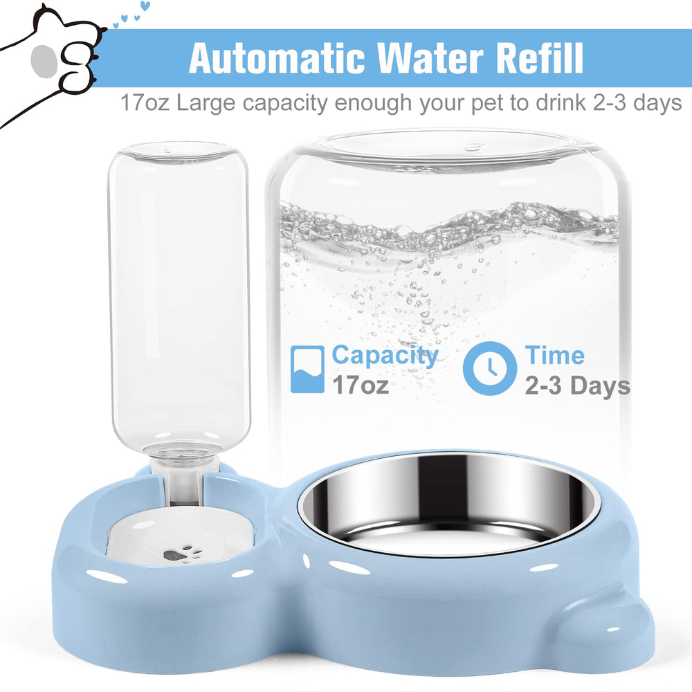 Stainless steel detachable bowl for hygienic, rust-resistant pet dining.