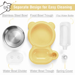 Azwraith detachable stainless steel bowl ensures easy cleaning after meals