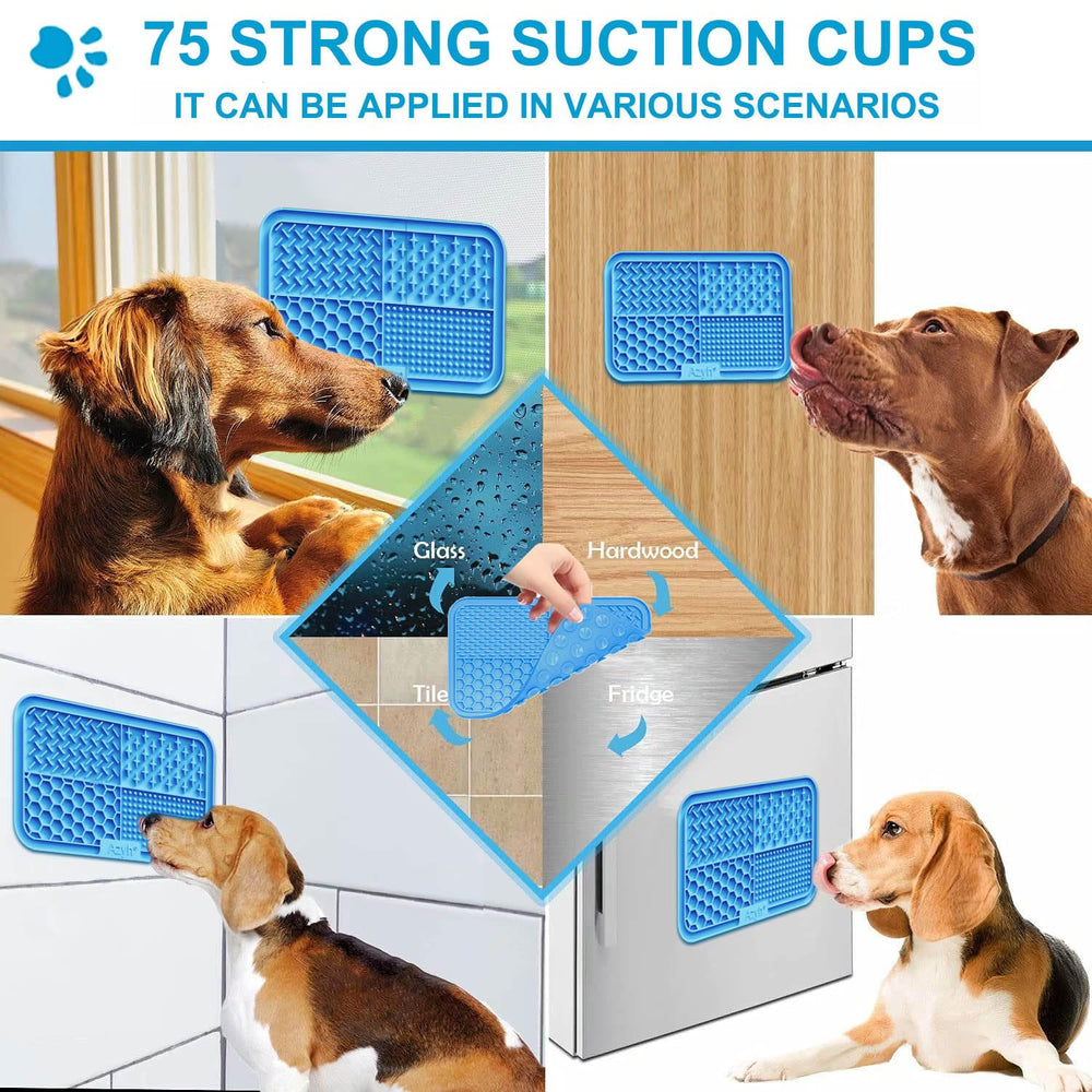 Azyh licking mat suction cups adhesion demonstrates secure placement on smooth surfaces