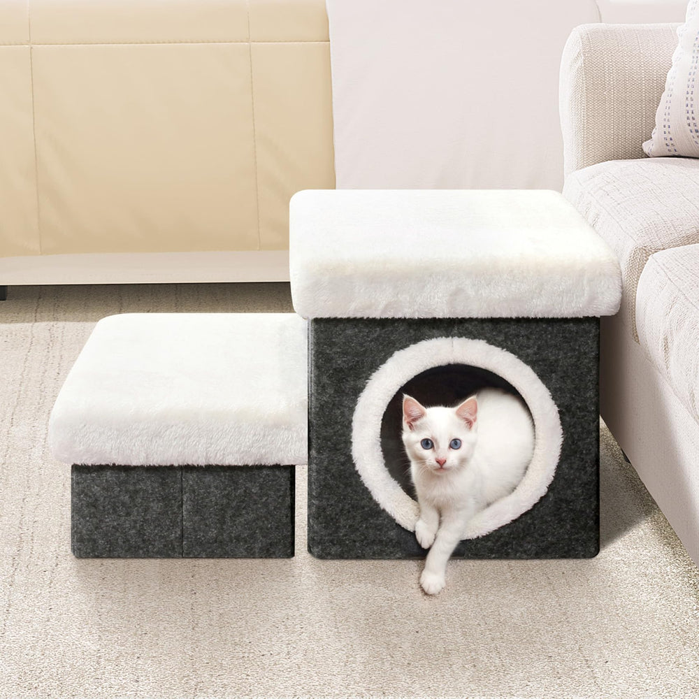 B FSOBEIIALEO sturdy MDF frame highlights reliable support and long-lasting steps.