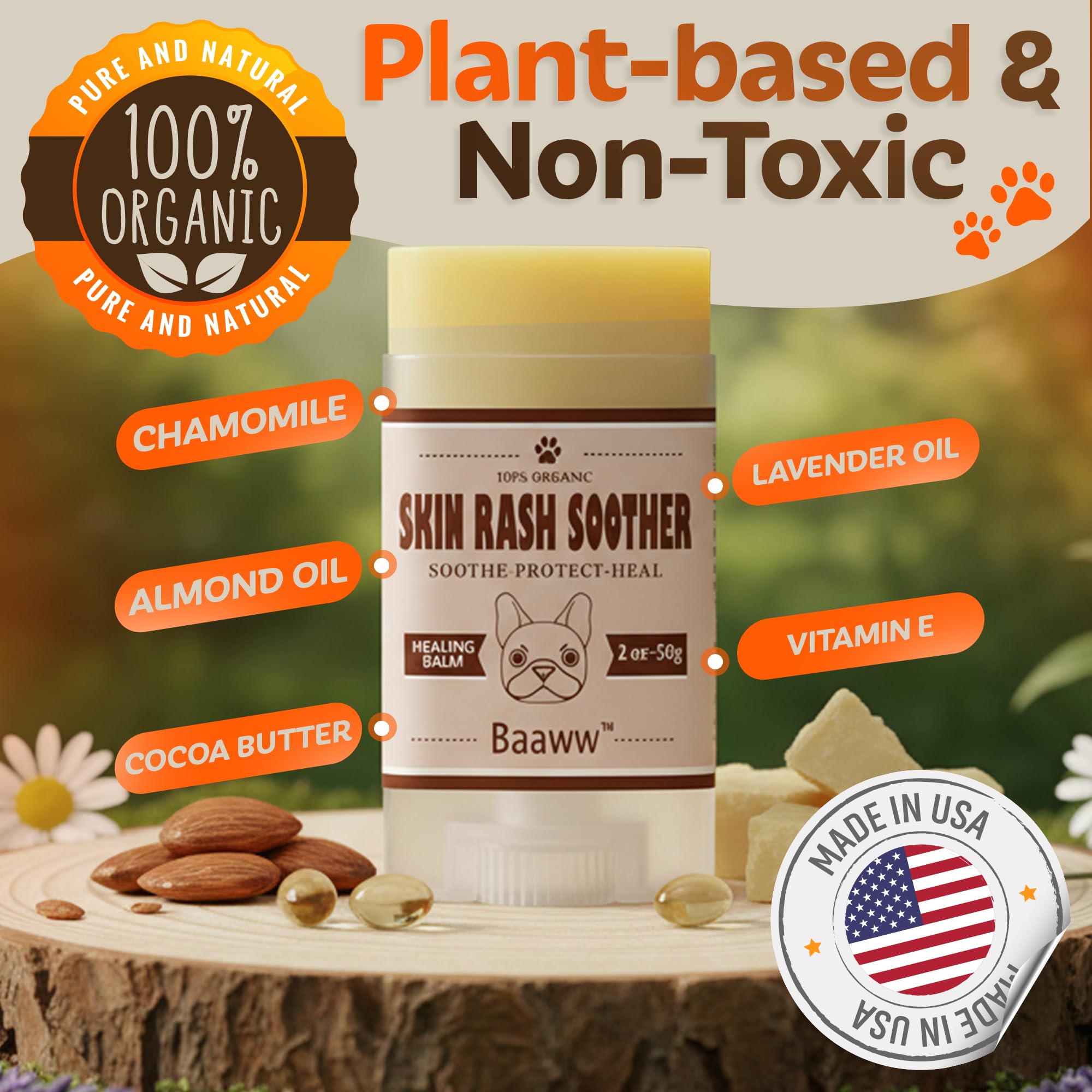 Baaww allergy relief skin care ingredients list highlighted
