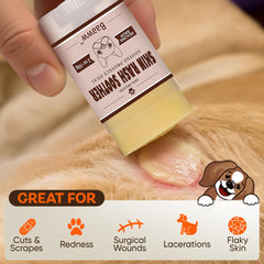 Baaww PH-balanced dog rash cream closeup shows non-sticky moisturizing formula