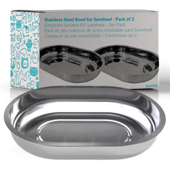 BabaPACK stainless steel bowls for SureFeed setup—durable and hypoallergenic