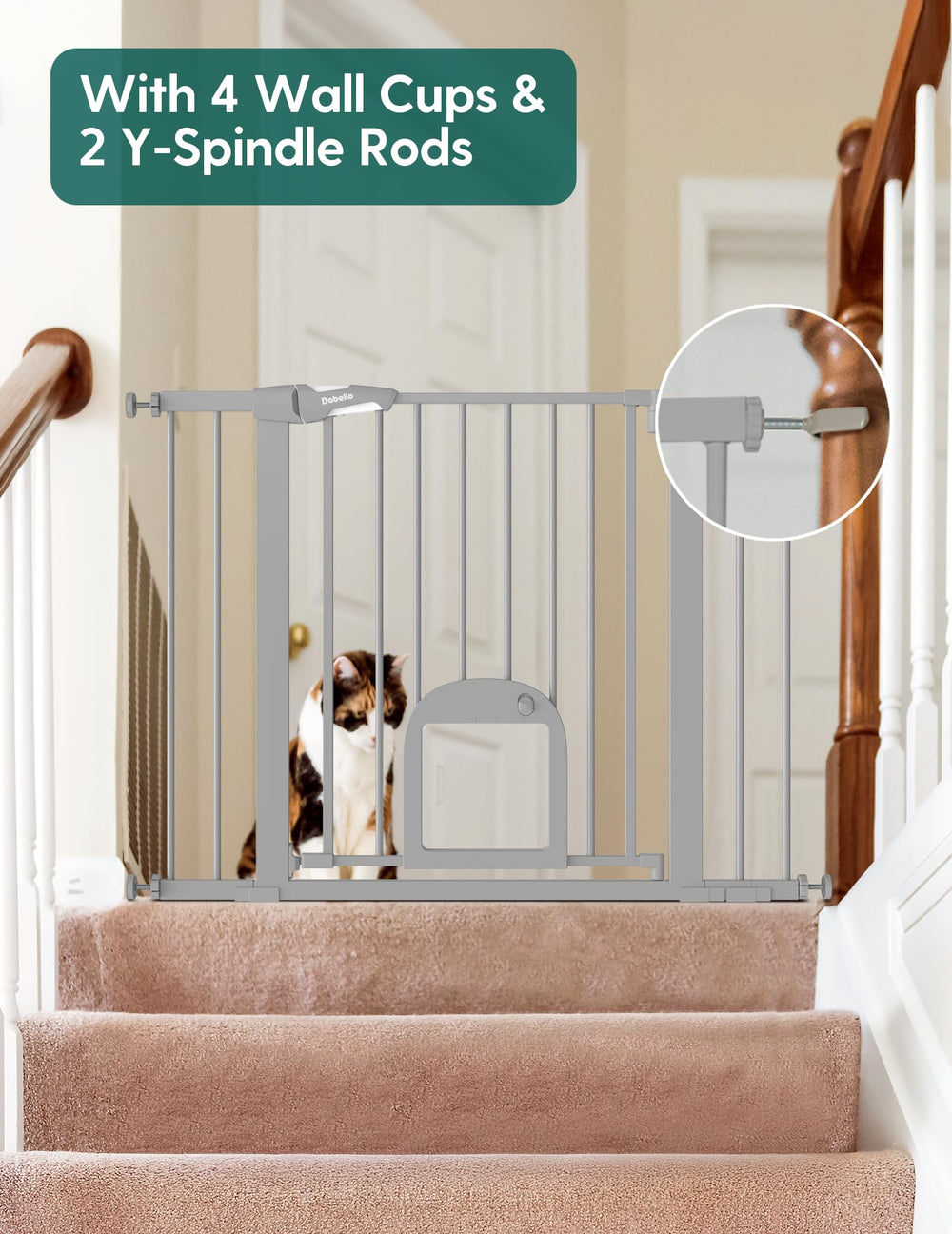 BABELIO adjustable width from 29 to 43 inches fits doorways