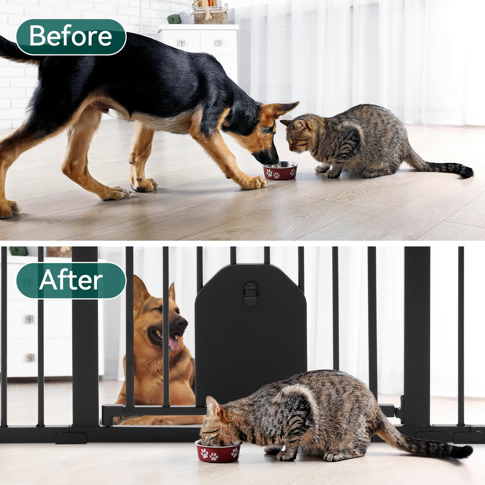 BABELIO gate installation note shows no-wall-drill approach and simple setup.