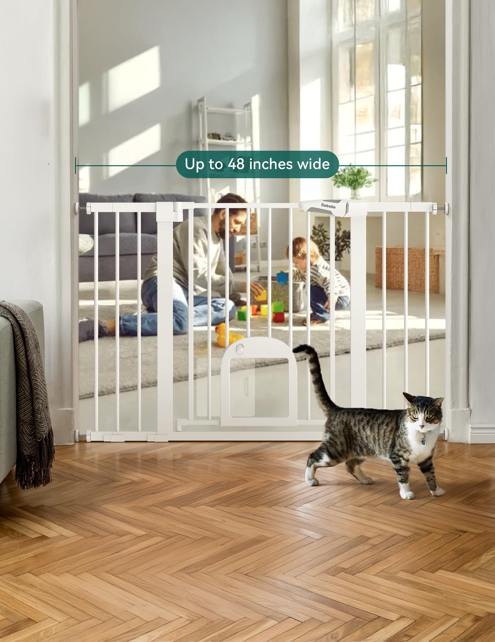 BABELIO auto-close feature gently shuts the gate after pass-through