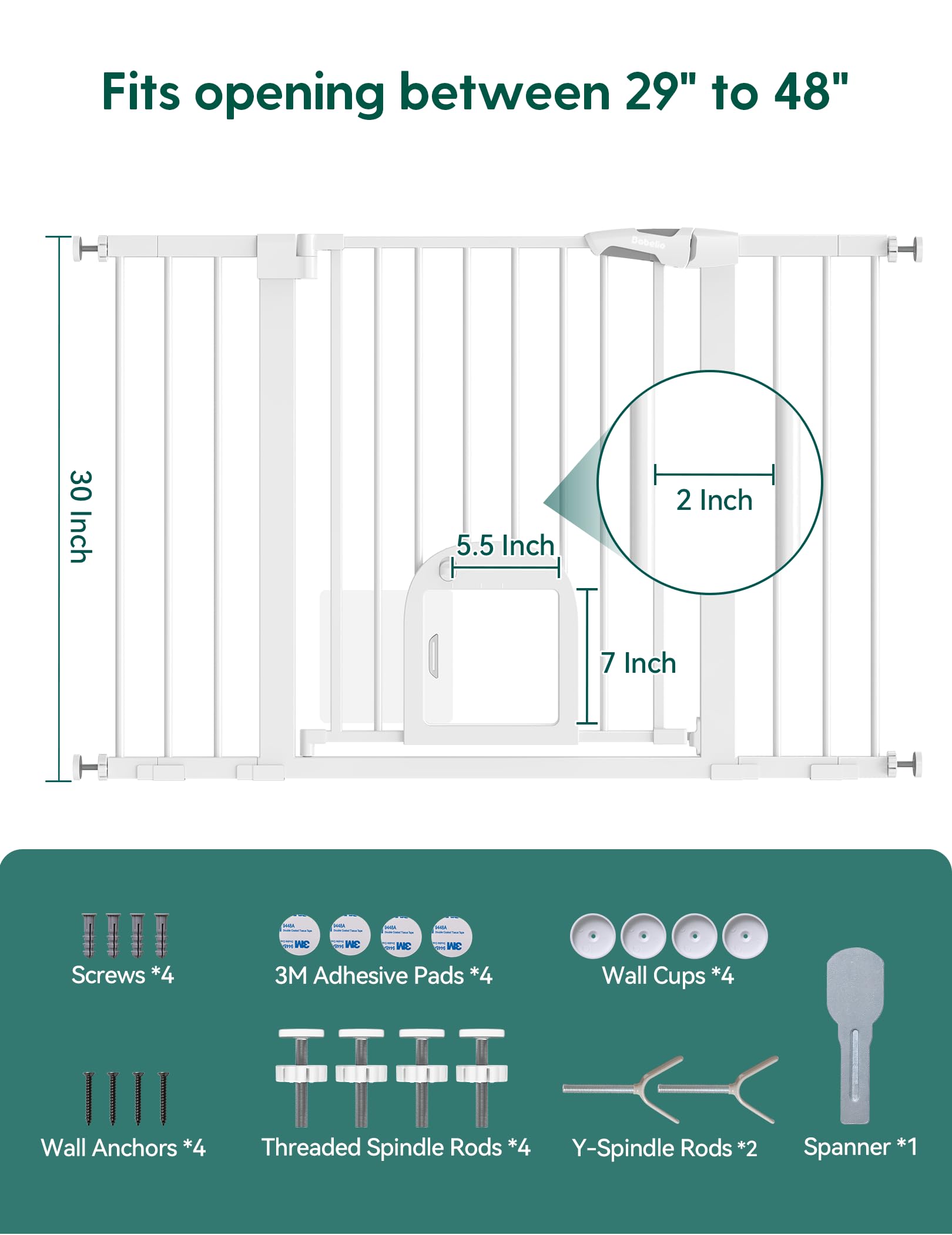 BABELIO adjustable cat door allows size-based entry from either side