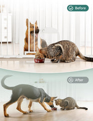 BABELIO cat door open on baby gate for easy pet access