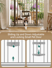 BABELIO durable steel gate supporting up to 210 lbs for sturdy containment.