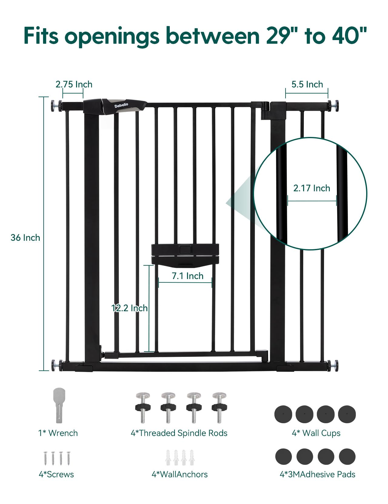 BABELIO 2.7-inch extension kit for finer width adjustments