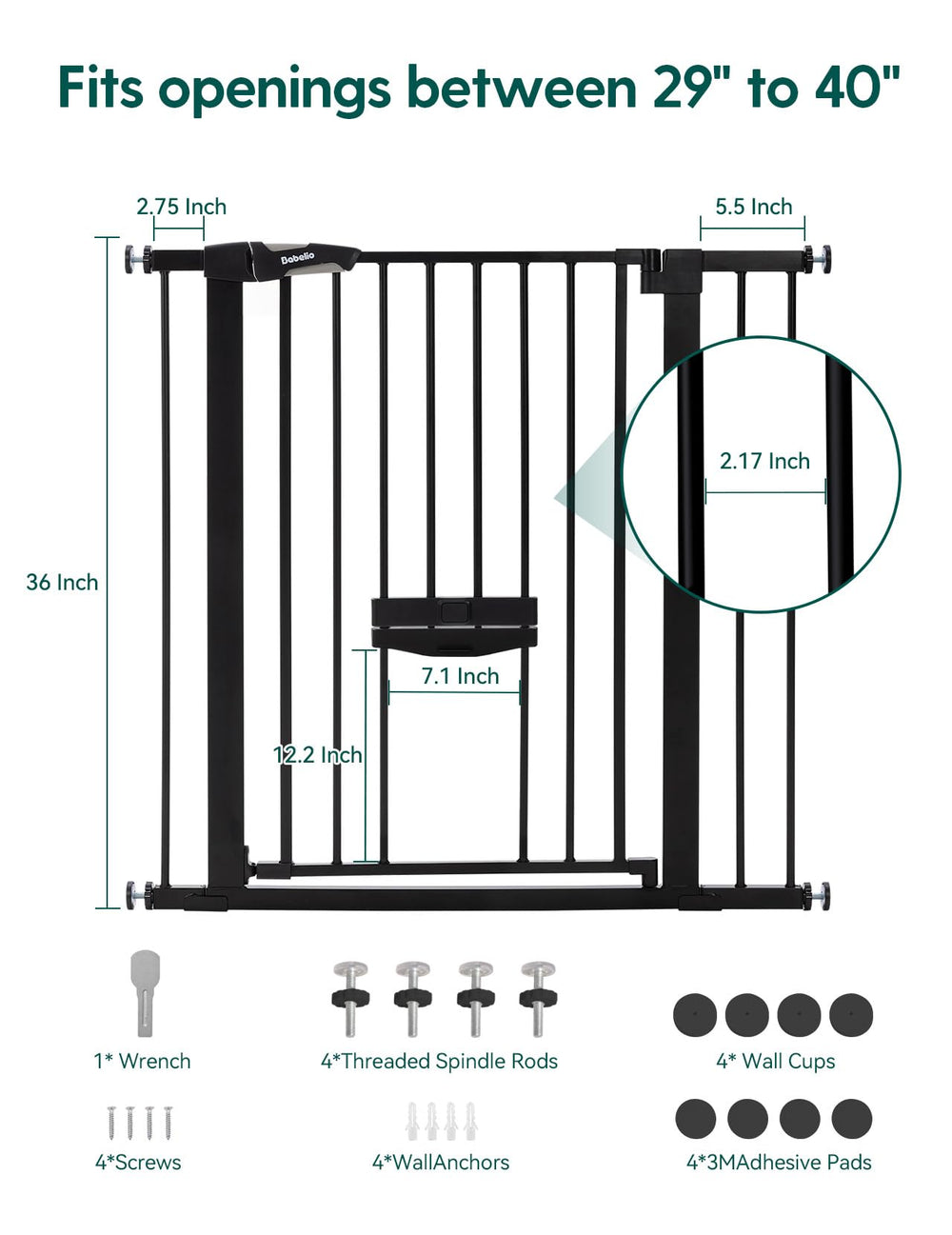 BABELIO 2.7-inch extension kit for finer width adjustments