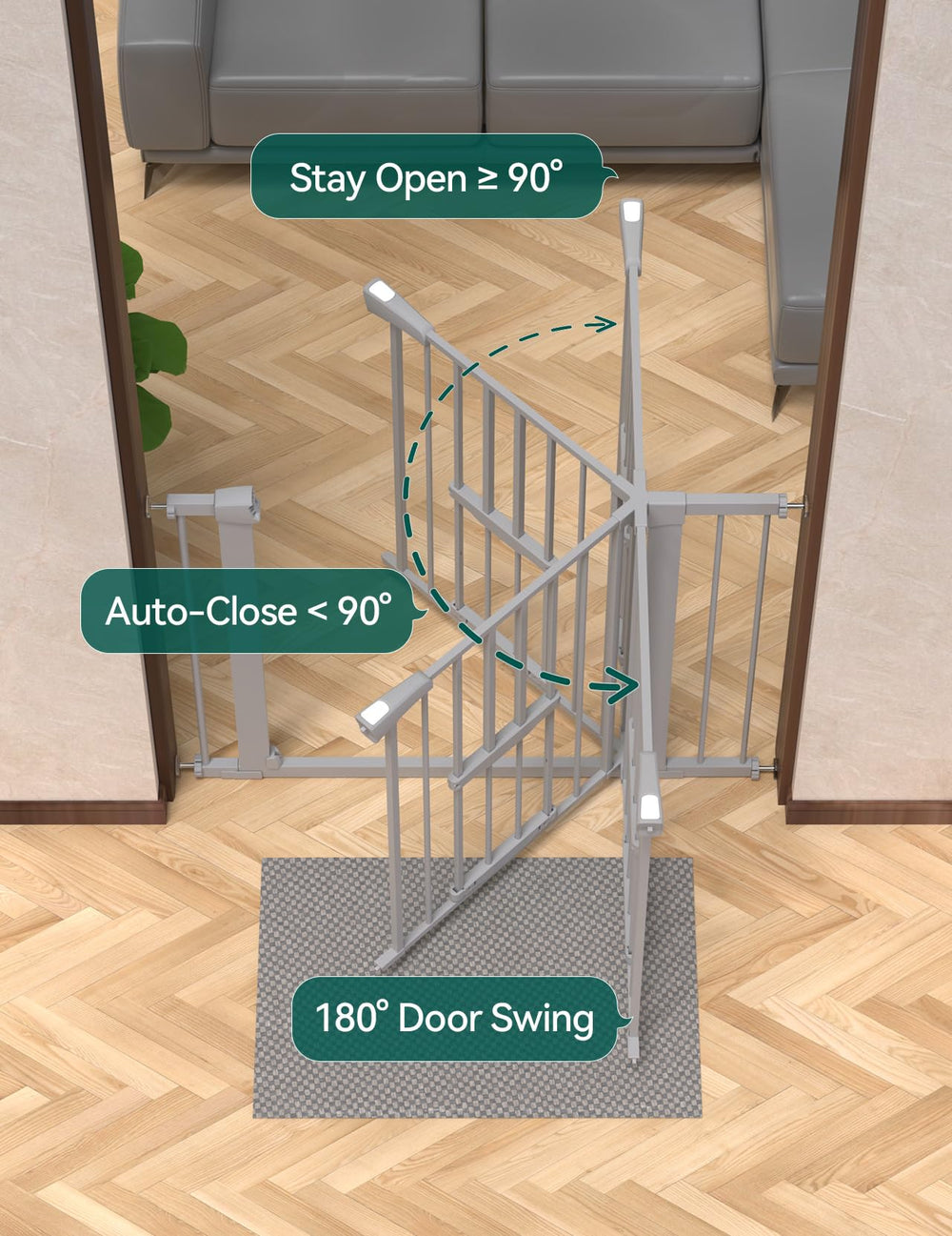 BABELIO pressure-mount installation kit for quick, wall-damage-free setup.