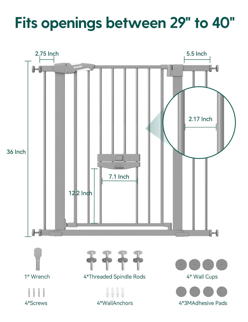 BABELIO small pet door 7.5x12 inches enables pet passage.