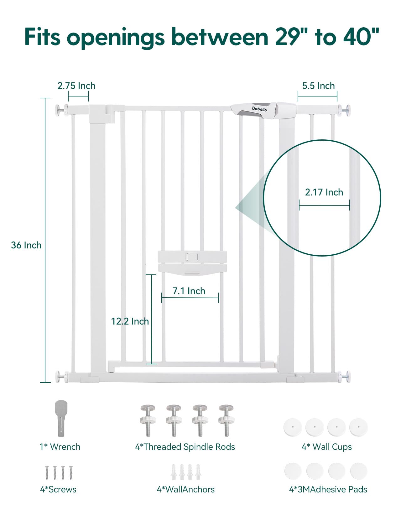 BABELIO wall cups and extensions secure installation for peace of mind