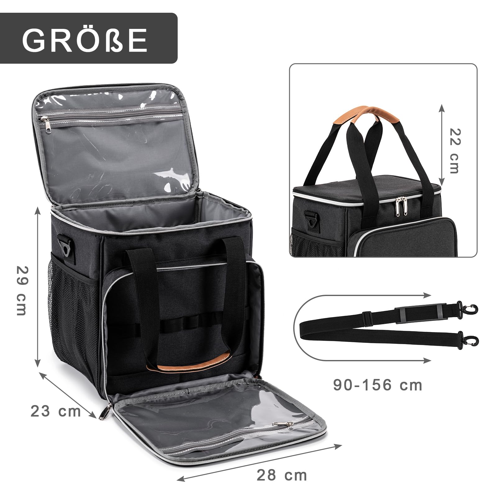BABEYER pet grooming bag adjustable shoulder strap offers versatile carrying options.