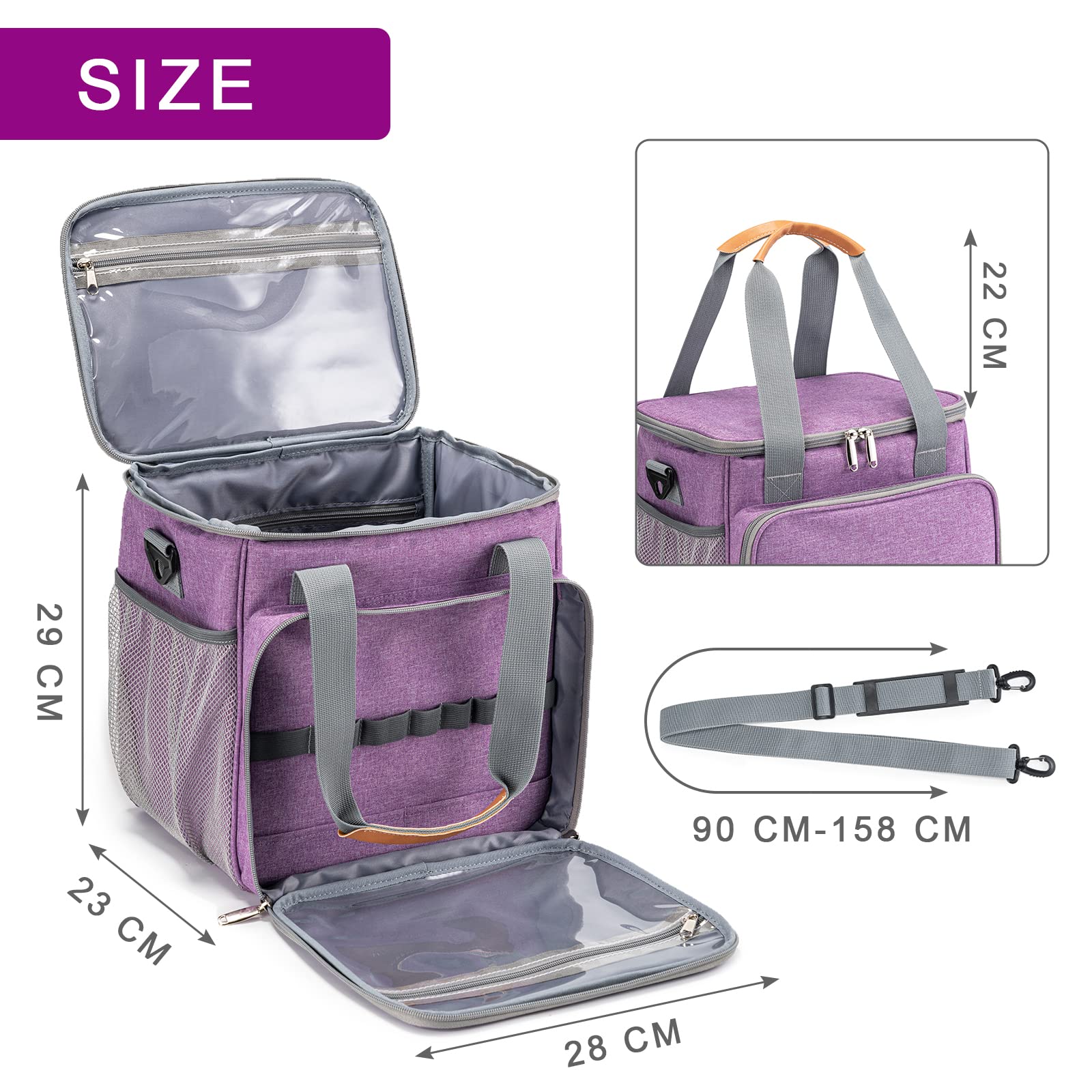 BABEYER pet grooming bag top clear pocket lets tools be spotted at a glance