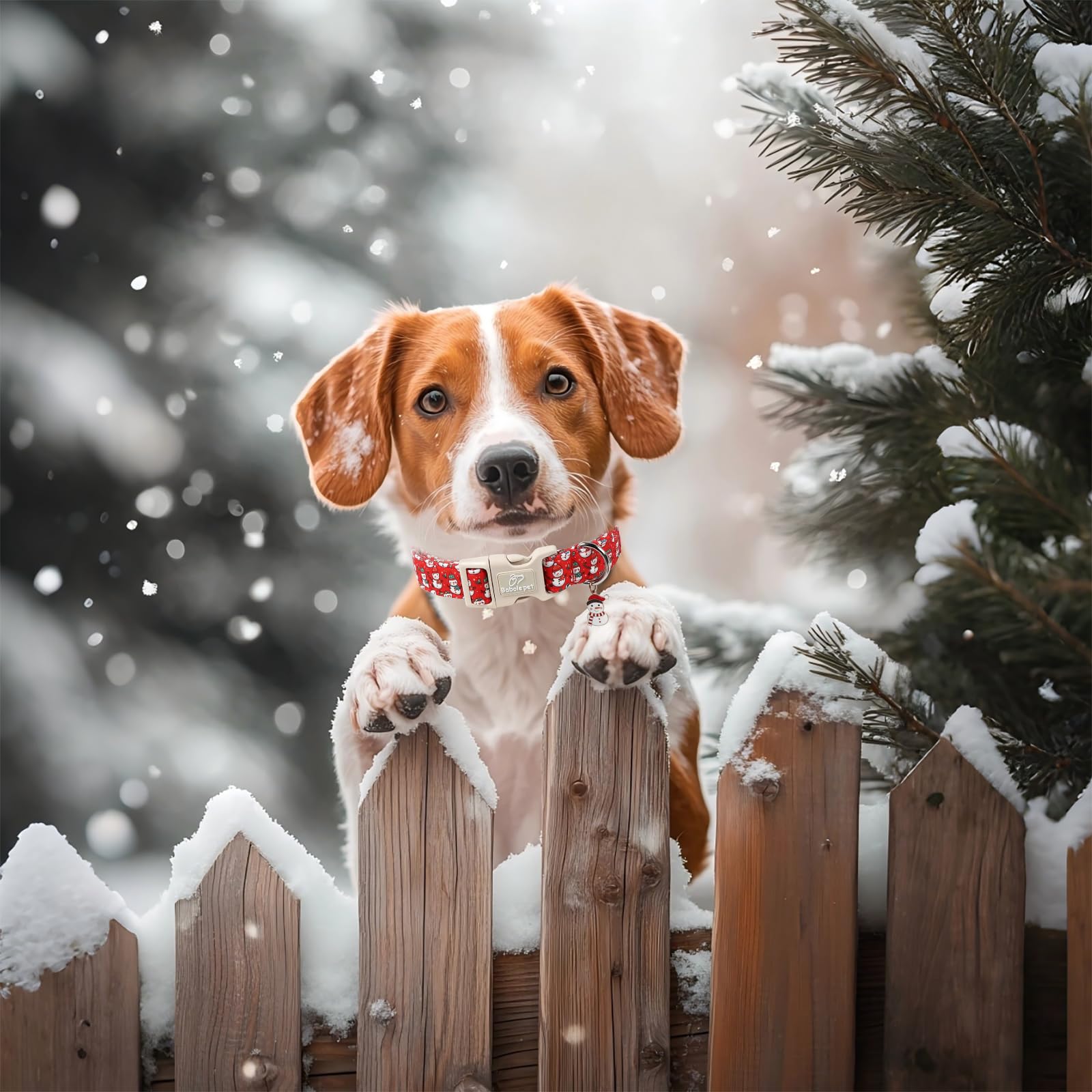 Babole Pet red snowman pattern showcases holiday styling for dogs