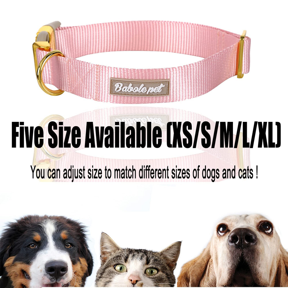 Babole Pet nylon dog collar pink gift idea for dog lovers