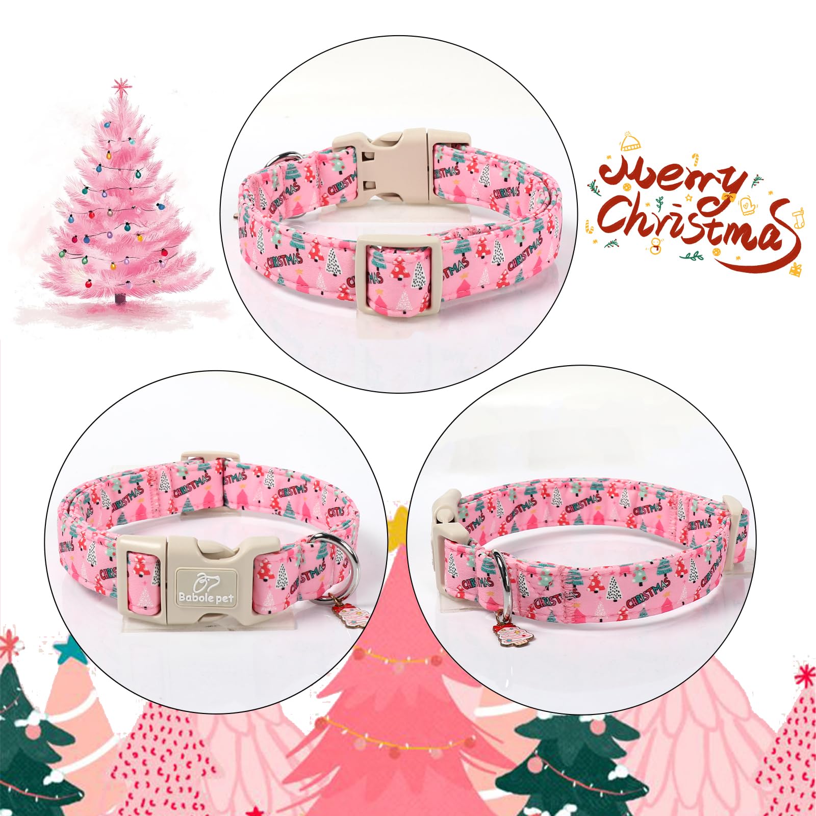 Babole Pet gift-pack collar ready for holiday photos and gifting