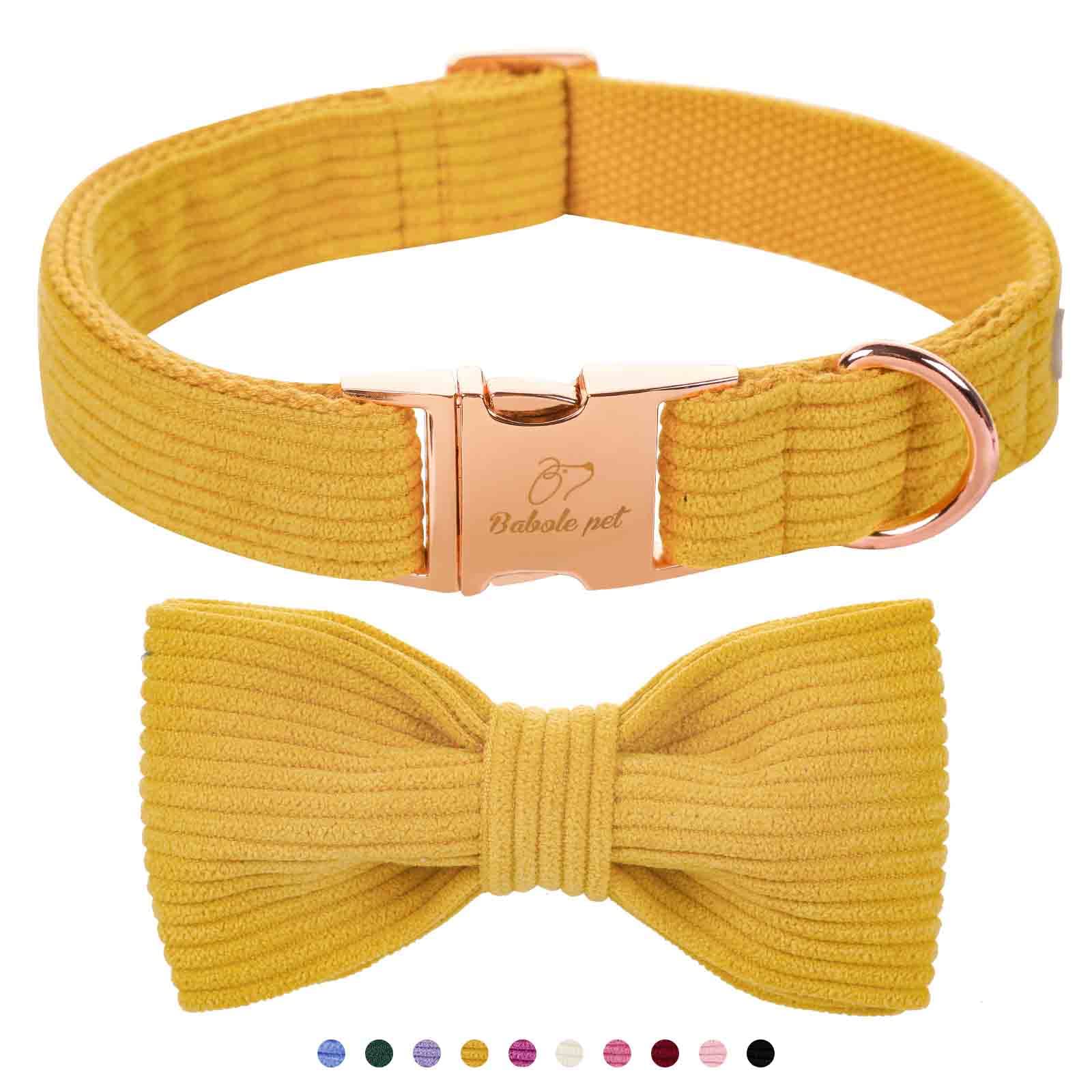 Babole Pet yellow dog collar with buckle for daily adventures.
