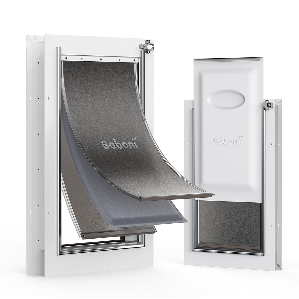 Baboni 3-Flaps pet door for pets up to 100 lbs ideal for large dogs at home.
