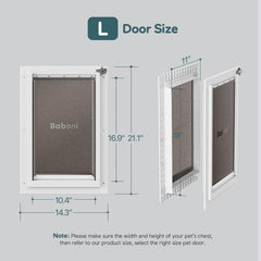 Baboni magnetic flaps closed indicate weatherproof, energy-saving performance.