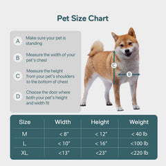 Baboni metal lock panel shows secure locking for pet safety.