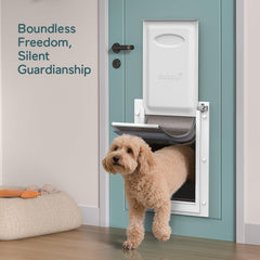Baboni aluminum lock and metal panel image highlights secure locking for pets.