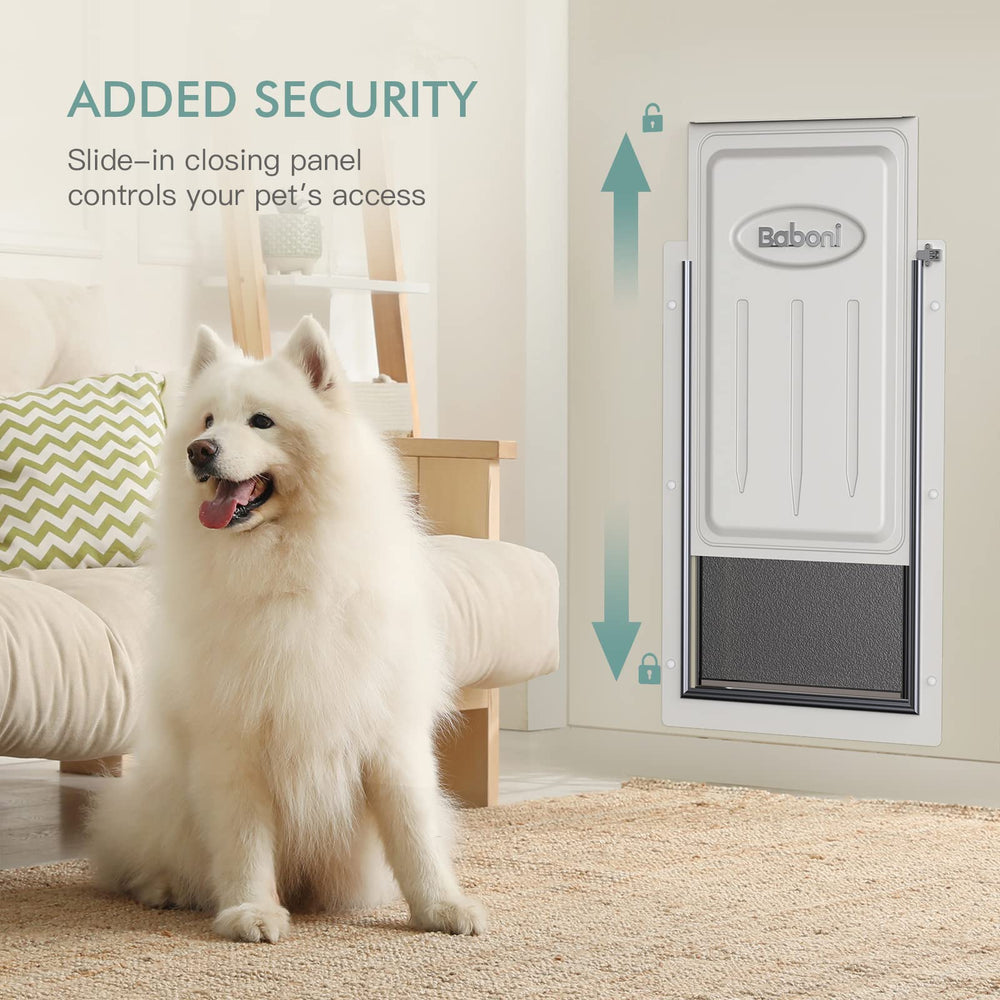 Baboni pet door dimensions opening suitable for large pets.