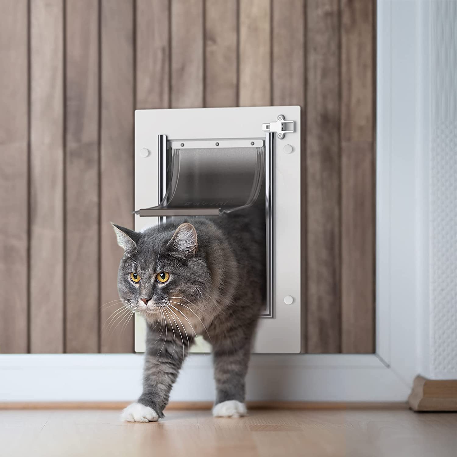 Baboni pet door small fits pets up to 12 pounds securely