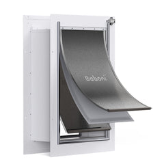 Baboni pet door wall assembly guide shows easy installation steps for a durable in-wall access.