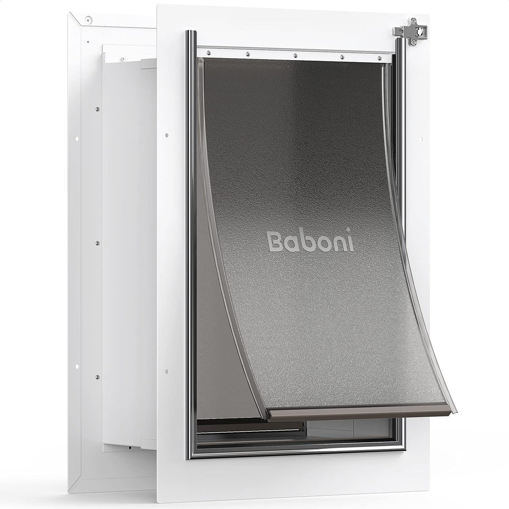 Baboni pet door wall steel frame shows sturdy construction for reliable access