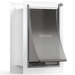 Baboni pet door wall steel frame shows sturdy construction for reliable access