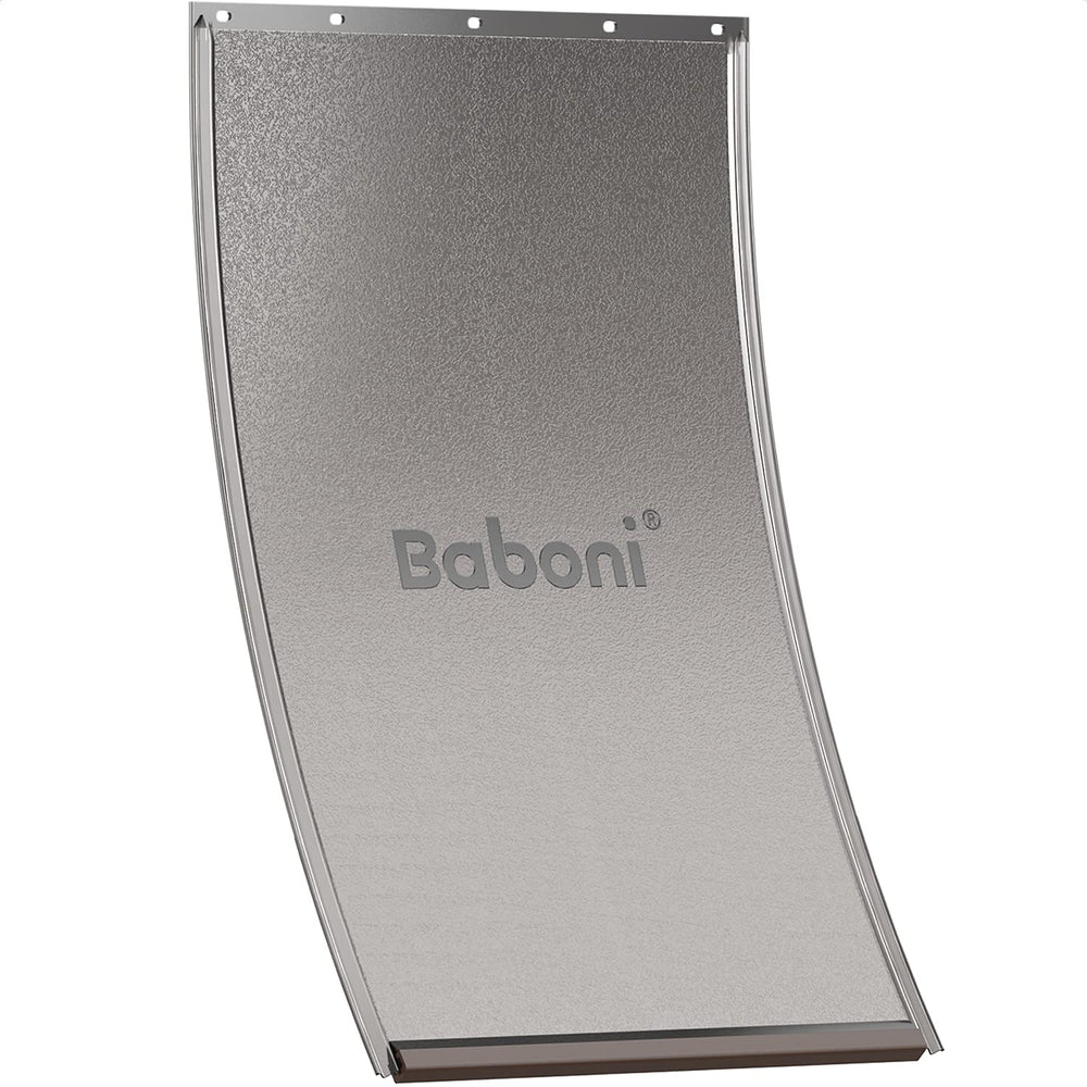 Baboni magnetic closure flap showing bottom magnet for weather-tight seal.