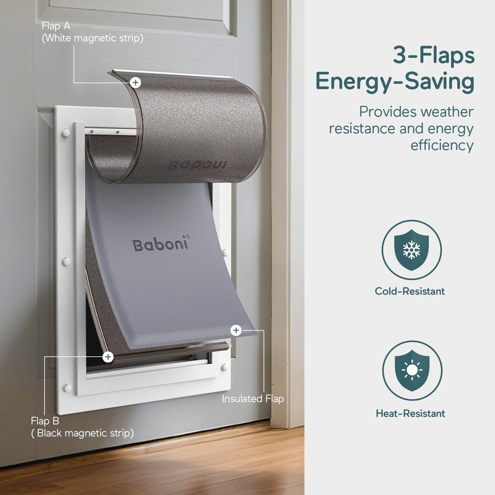 Baboni telescoping tunnel extended demonstrates adaptable fit for various door thicknesses.