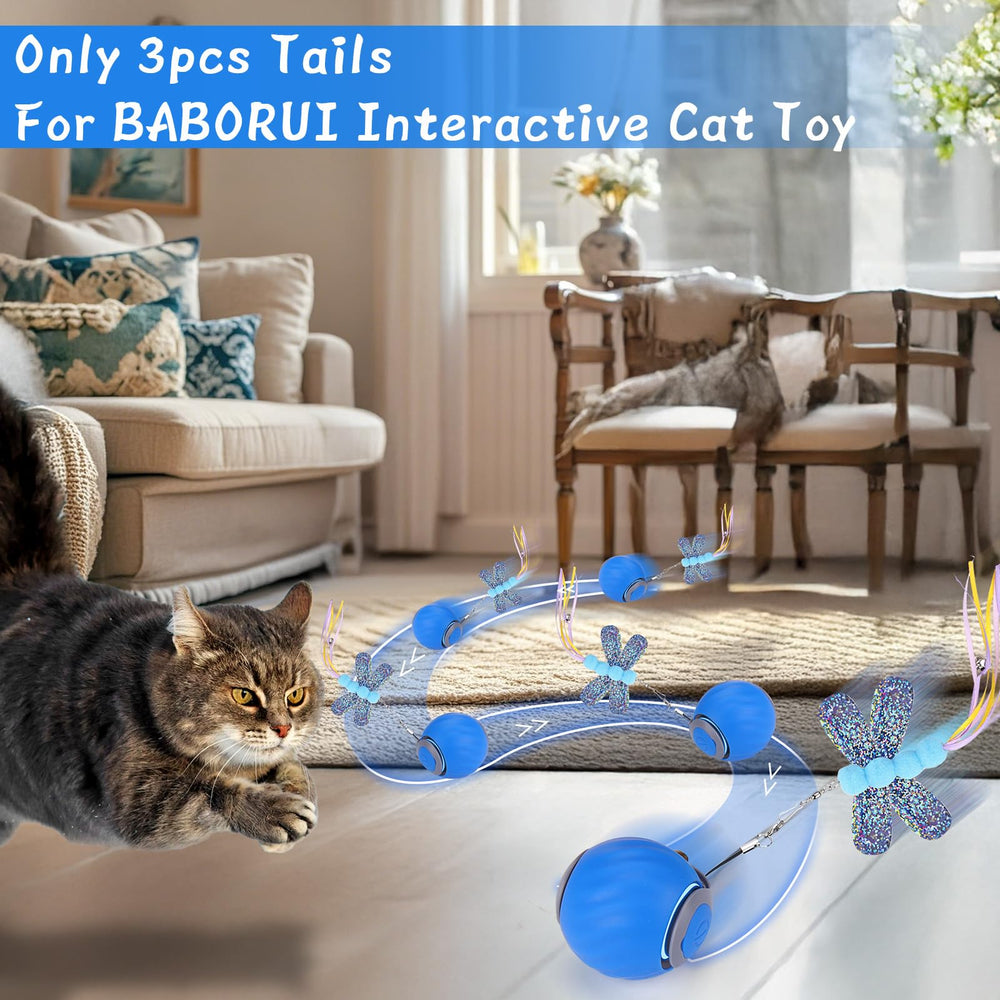 BABORUI tassels tail playful action for satisfying cat toy sessions