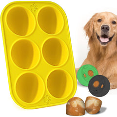 BABORUI 6-cavities silicone dog mold ready for Woof Pupsicle treats, ideal for multi-dog households