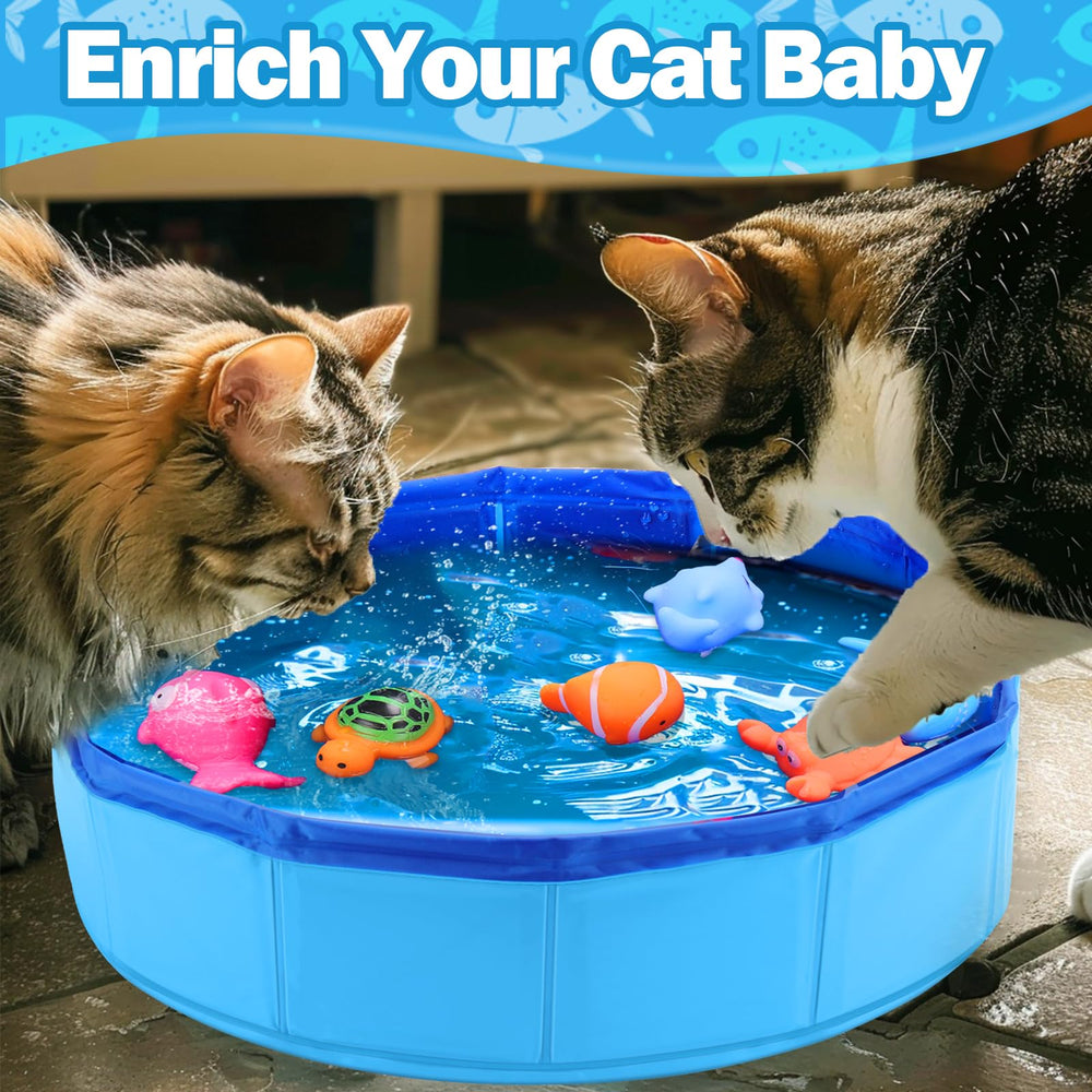 BABORUI six-piece set helps entertain bored indoor cats with varied floating toys