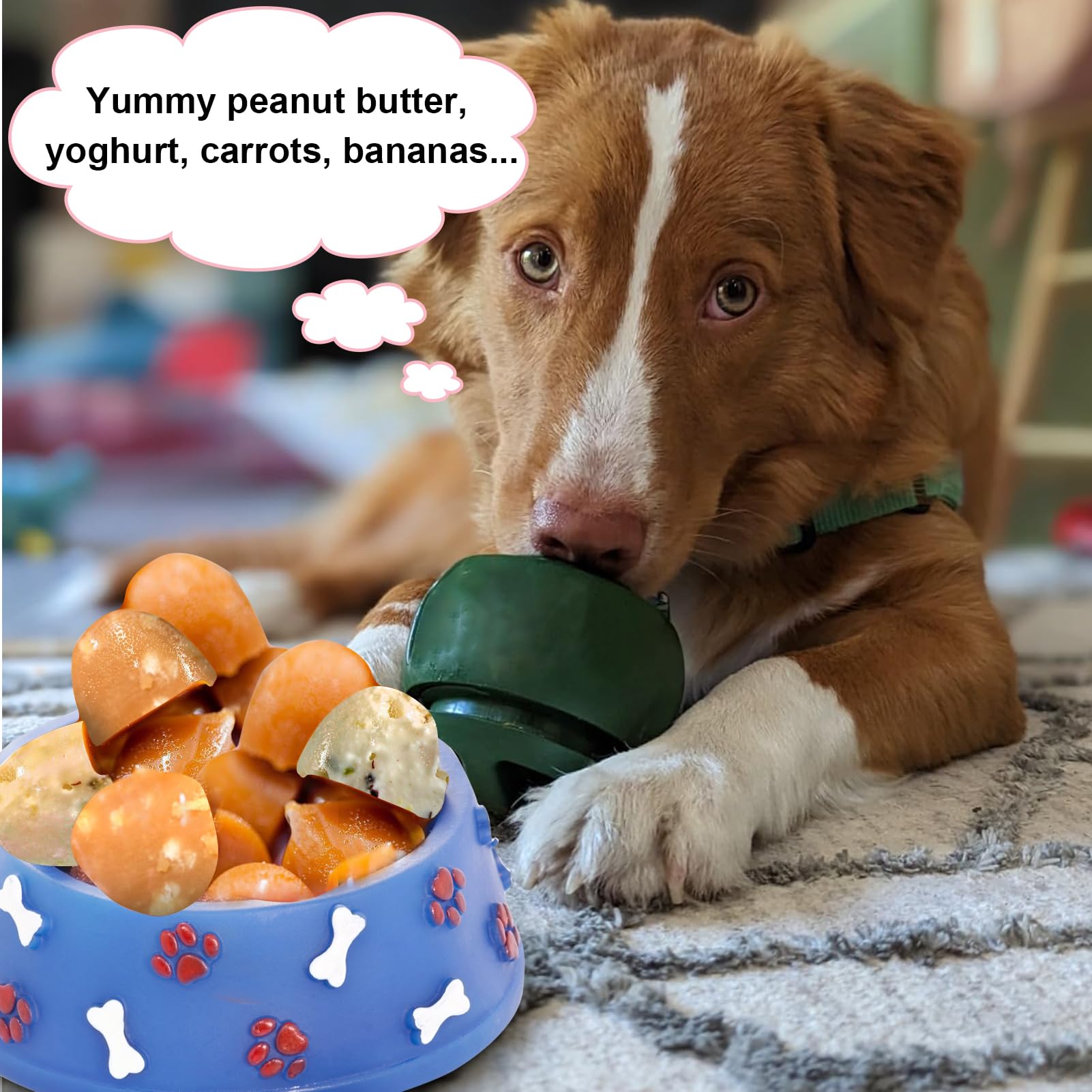 BABORUI DIY dog treats with peanut butter and yogurt ingredients