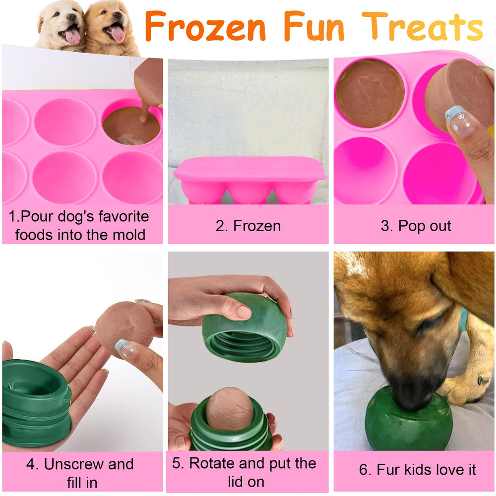 BABORUI six-cavity mold with lid enables healthy DIY pup treats