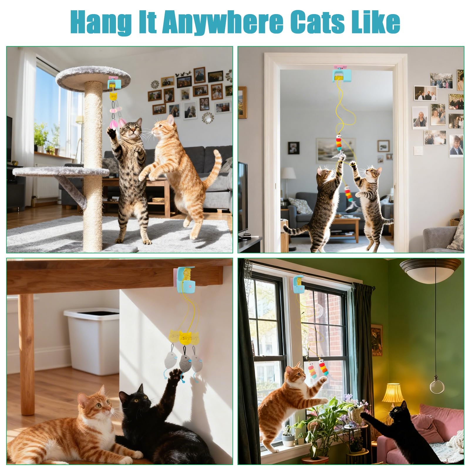 BABORUI Interactive Cat Toy USB-powered design for easy charging.