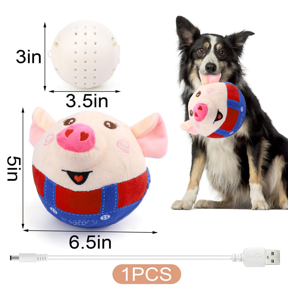 BABORUI red squeaky pig toy adds sensory appeal for enthusiastic fetch and tug play.