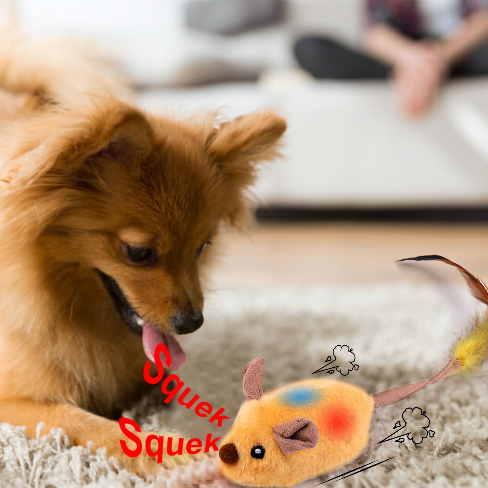 BABORUI escaping mouse with squeak and motion helps focus and exercise dogs