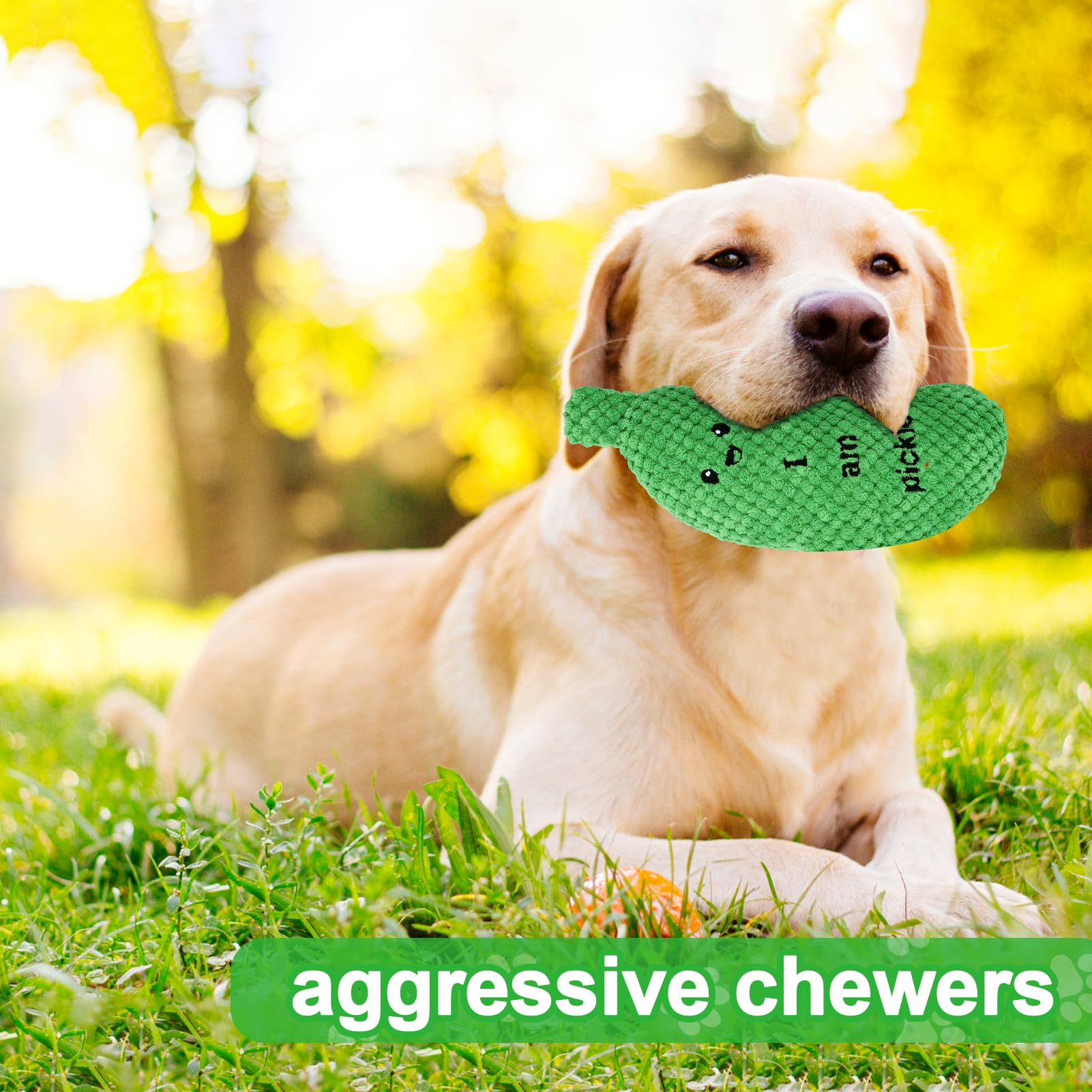 BABORUI Pickle Toy soft fluff interior, gentle touch for comforting chews.