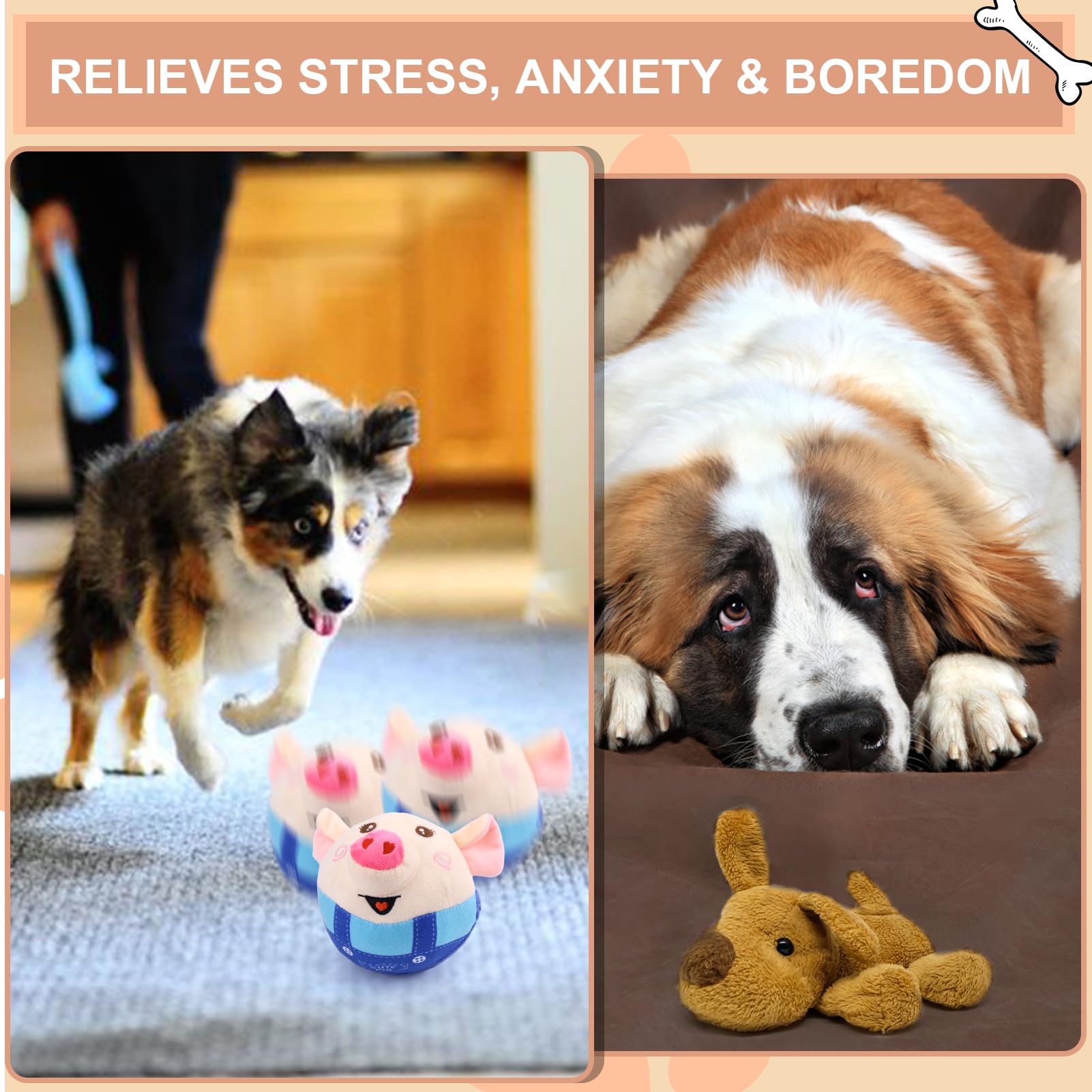 BABORUI pig-protected dog toy demonstrating durability during chewing.