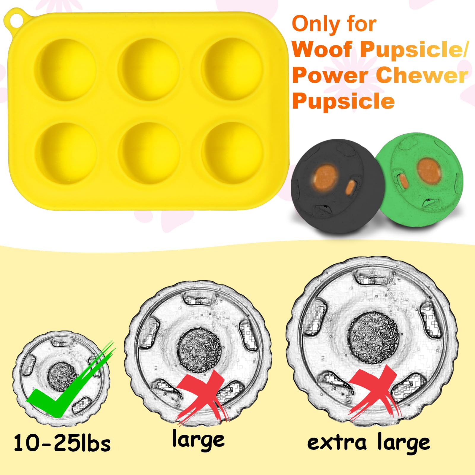 Baborui silicone dog treat mold easy pop-out frozen treats.
