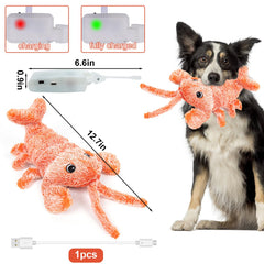 BABORUI wiggly lobster dog toy with dog interaction for energy burn.
