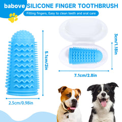 Babove dog toothbrush non-slip clasps secure the brush during cleaning