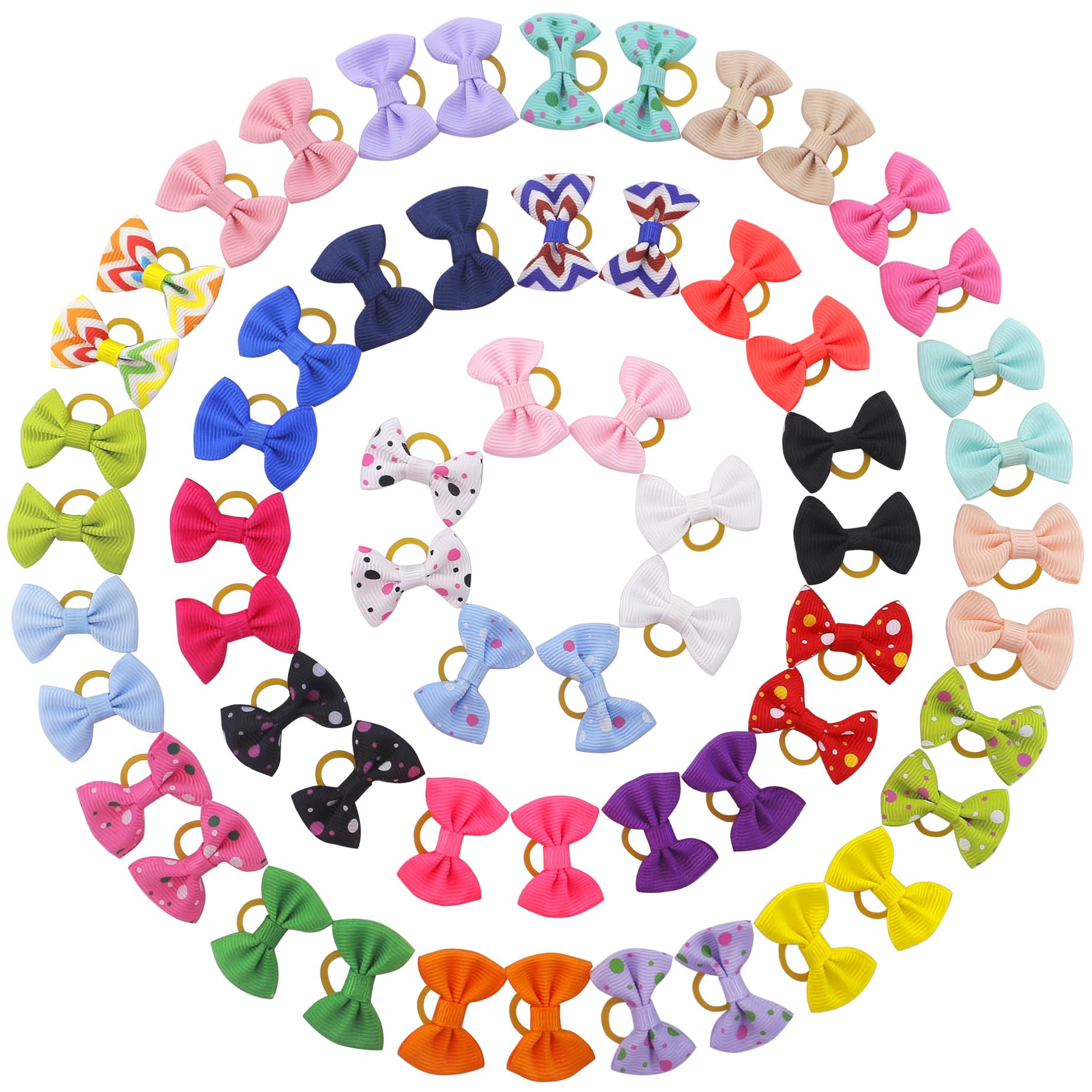 Babymatch puppy bows pair set supports easy, quick styling during photo moments