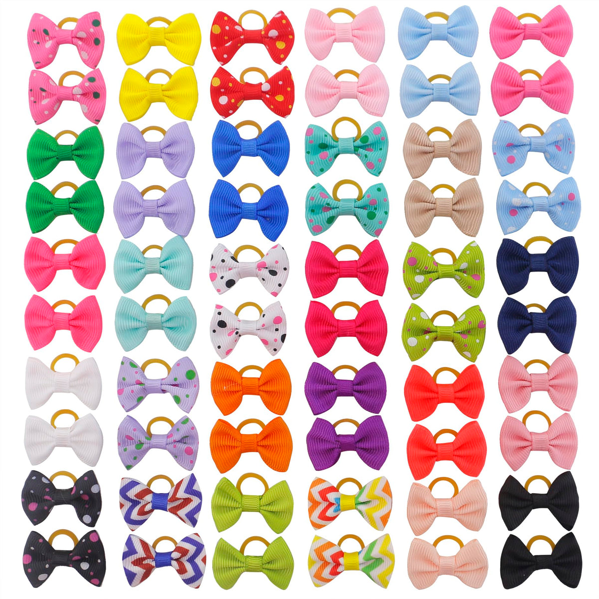 Babymatch puppy bows small dogs collection shows colorful styling options for daily grooming